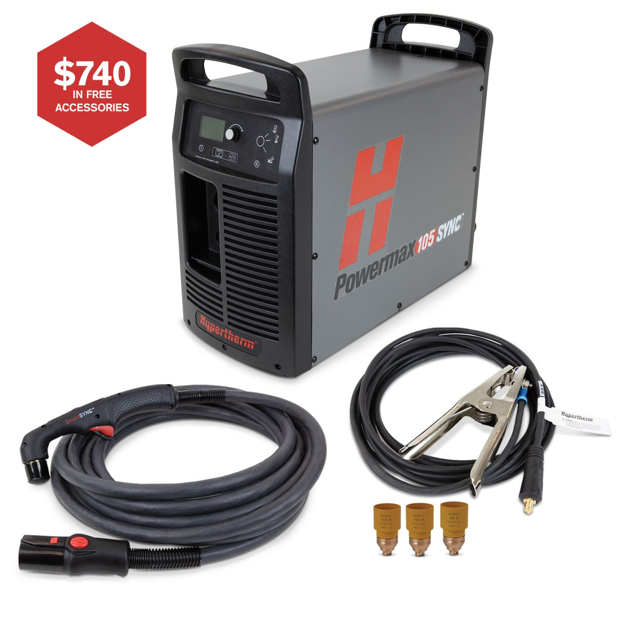 Hypertherm Powermax 105 Sync Plasma Cutter w/25ft Hand Torch (059625)