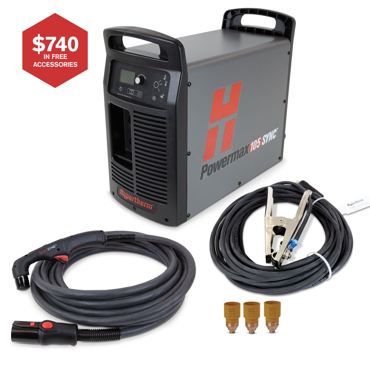 Hypertherm Powermax 105 Sync Plasma Cutter w/50ft Hand Torch (059626)