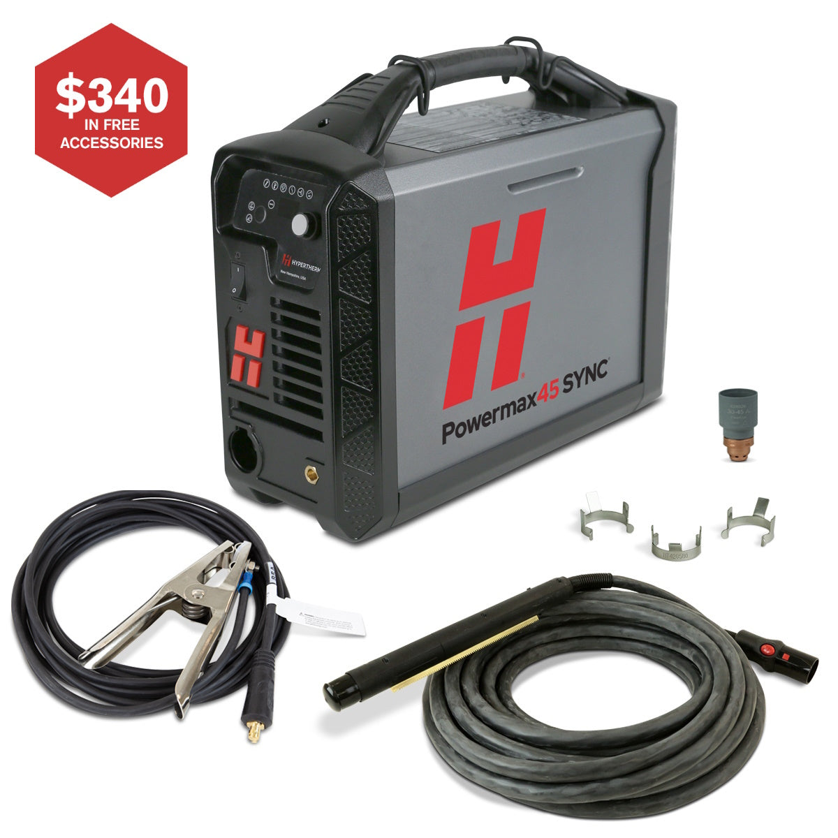 Hypertherm Powermax 45 SYNC Plasma w/CPC and Serial Ports 25ft Mechanized Torch (088584)