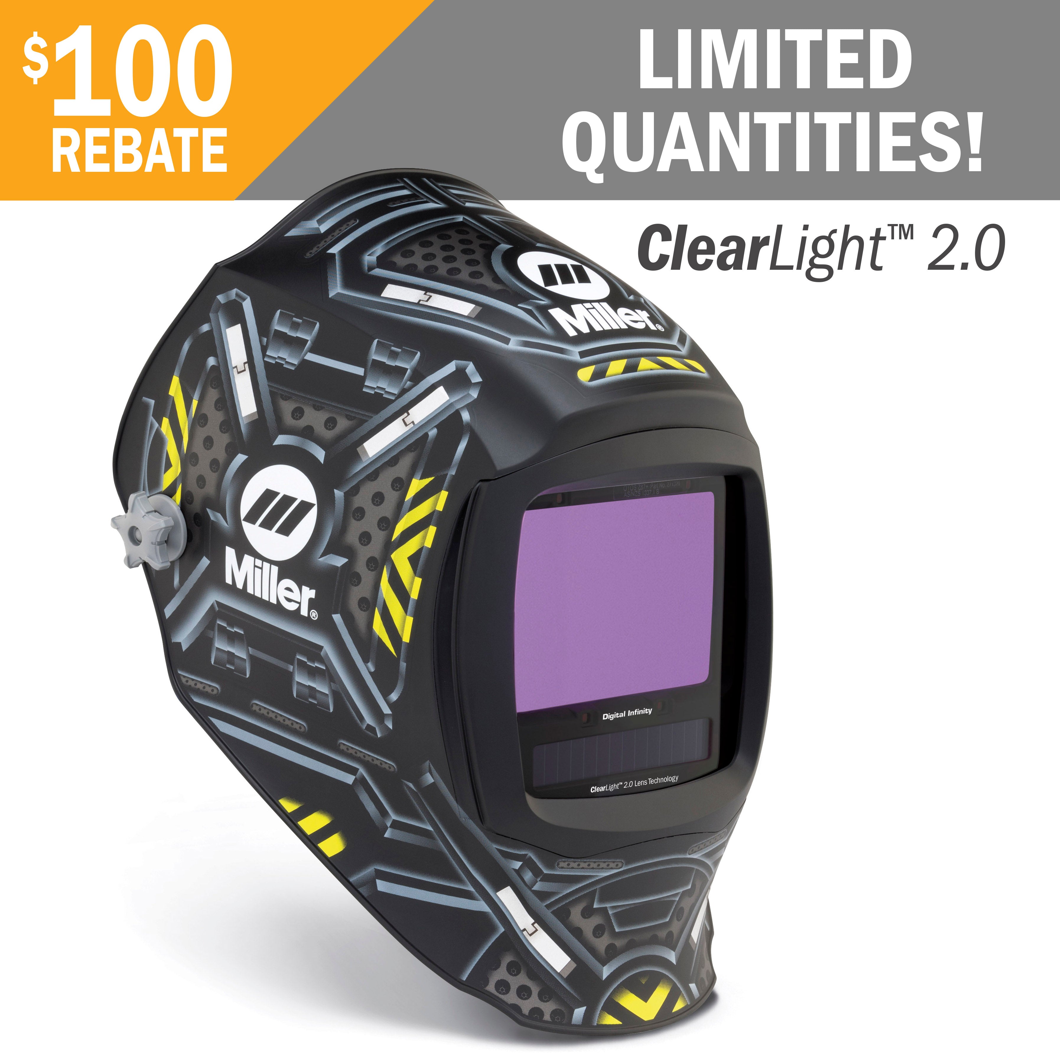 Miller Digital Infinity Black Ops Welding Helmet w/ClearLight 2.0 Lens (289715)