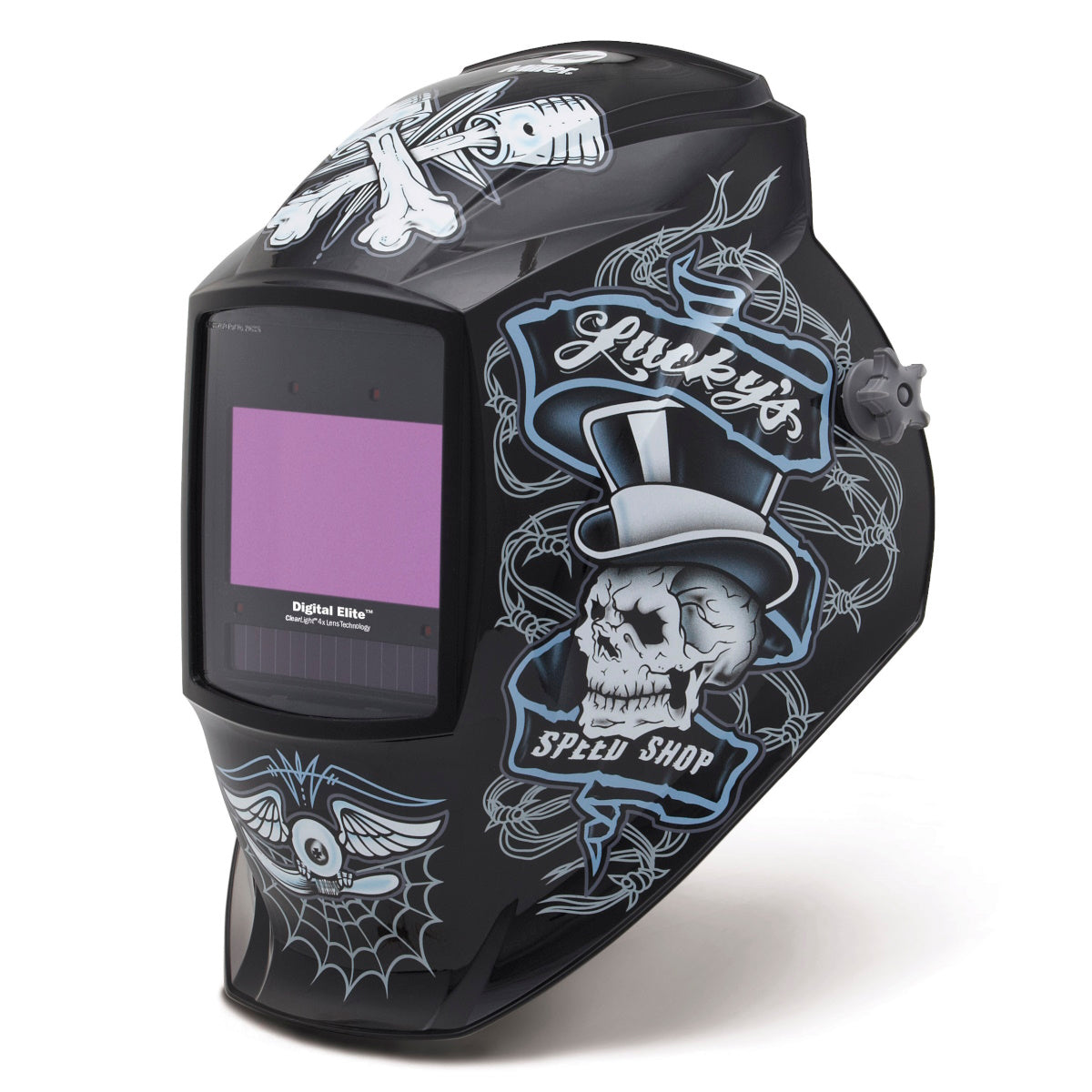 Miller Digital Elite Lucky's Speed Shop Welding Helmet w/ClearLight 4X Lens (296766)