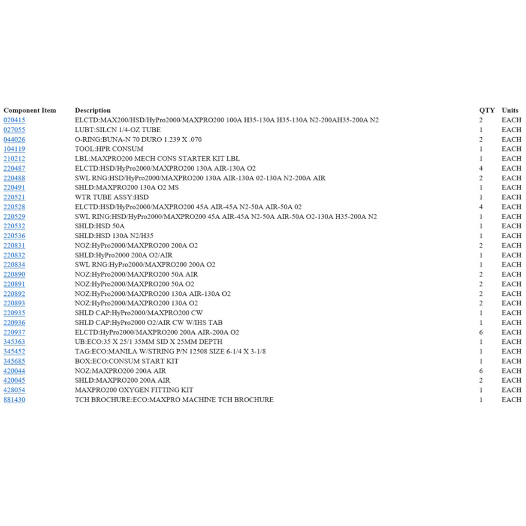 Product Specifications