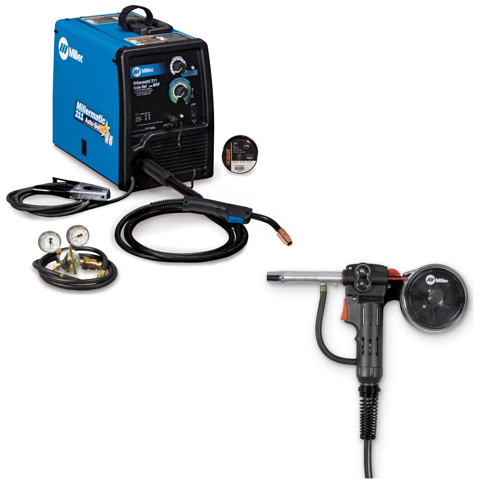 Miller Millermatic 211 MIG Welder Pkg with Auto-Set and Spool Gun (907422)