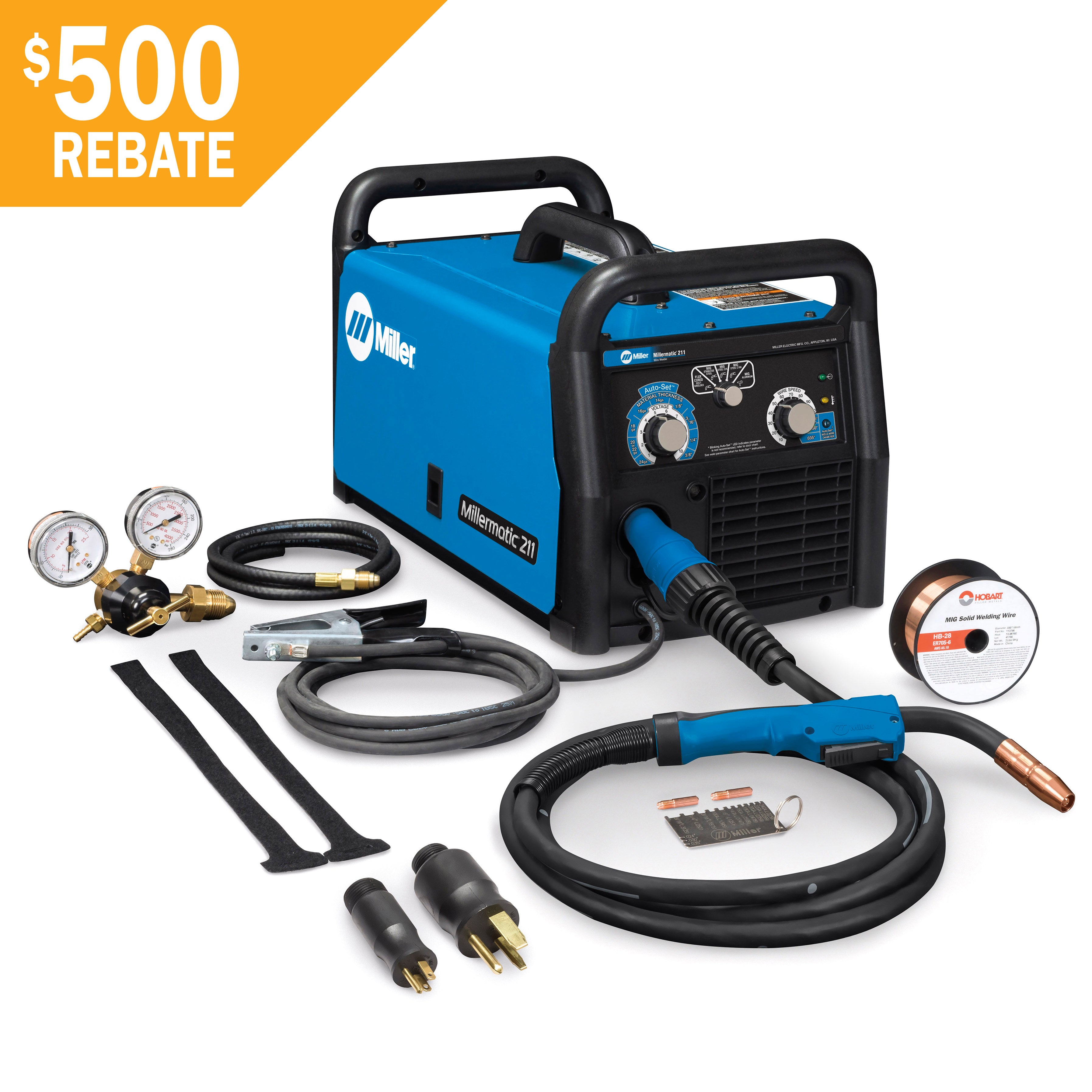 Miller Millermatic 211 MIG Welder with Advanced Auto-Set (907614)