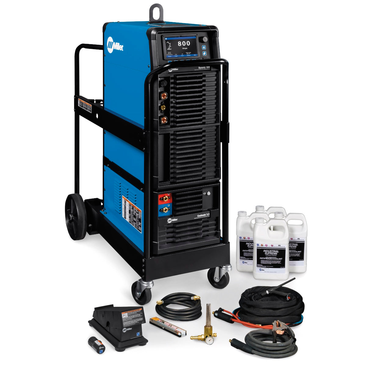 Miller Dynasty 800 TIG Welder and Water-Cooled Package with Wireless Foot Control (951000008)