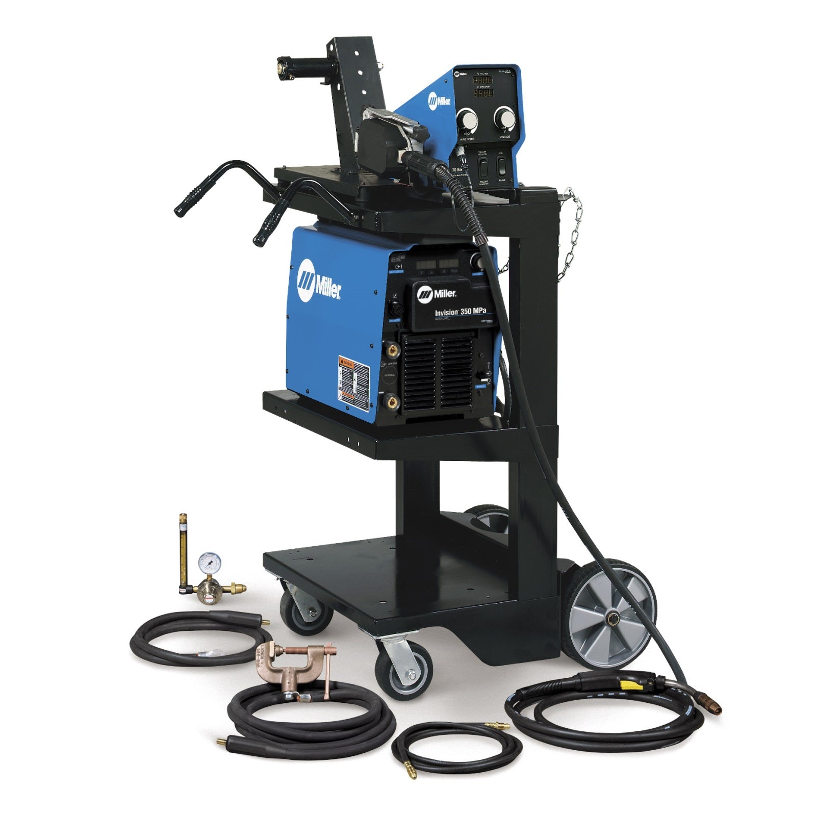 Miller Invision 352 MPa MIG Welder with Feeder, Accessory Package, and Cart (951287)