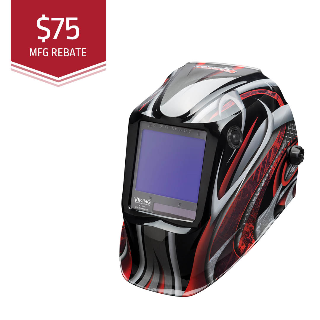 Lincoln Viking 3350 Series Twisted Metal Auto Darkening Welding Helmet (K3248-4)