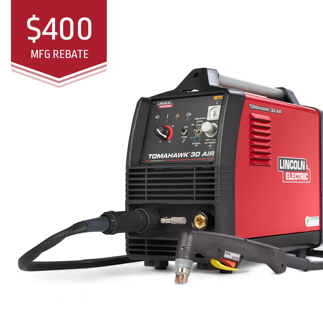 Lincoln Tomahawk 30 Air Plasma Cutter w/10 Ft Hand Torch (K5457-1)