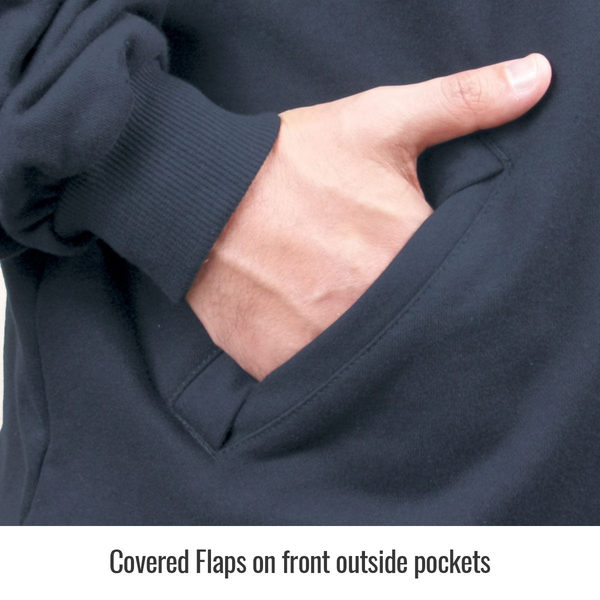 covered flap pocket