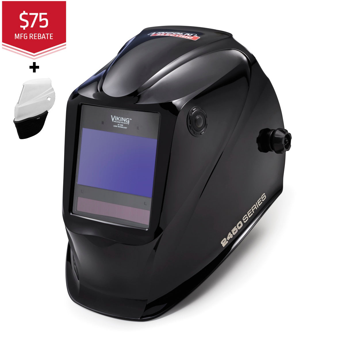 Lincoln Viking 2450 Series Black Auto Darkening Welding Helmet (K3028-4)