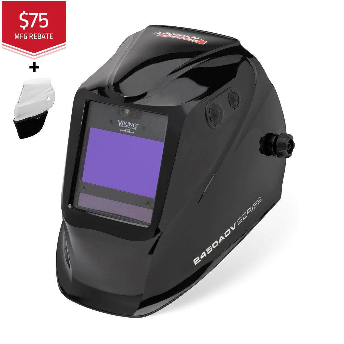 Lincoln Viking 2450 ADV Series Black Welding Helmet (K3028-5)