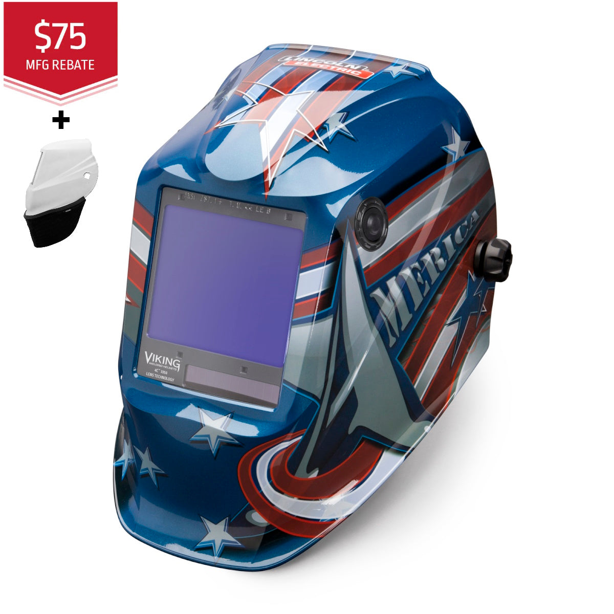 Lincoln Viking 3350 Series All American Auto Darkening Welding Helmet (K3175-4)