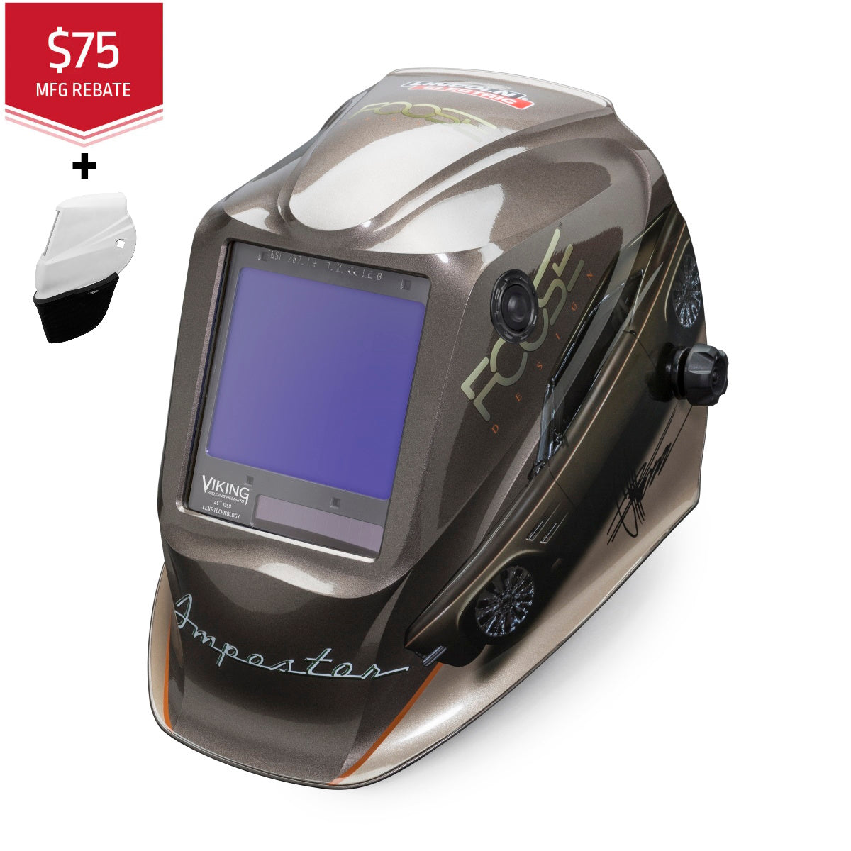 Lincoln Viking 3350 Series Foose Imposter Auto Darkening Welding Helmet (K4181-4)