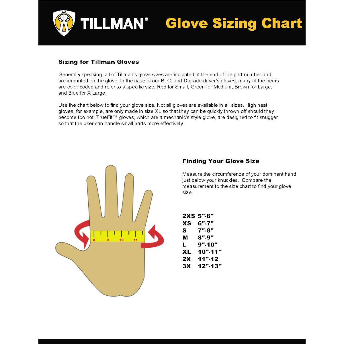 Tillman 1414 Top Grain Cowhide Drivers Gloves