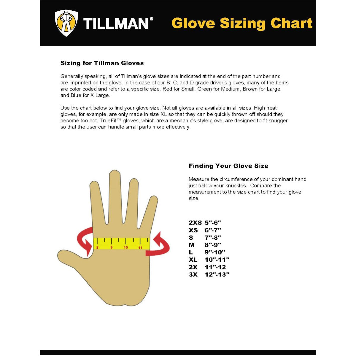 Tillman 1940 Top Grain Goatskin Impact Mig/Metalworker Gloves