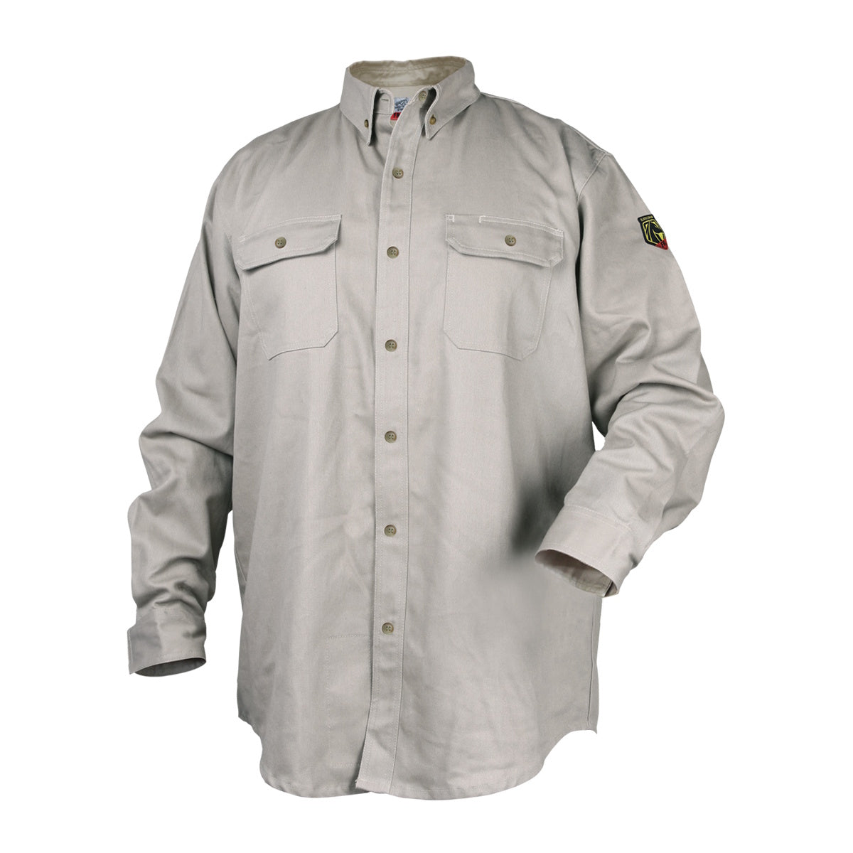 revco stallion fr stone khaki cotton work shirt